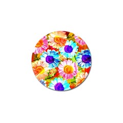 Colorful Daisy Garden Golf Ball Marker by DanaeStudio