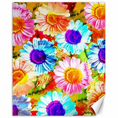 Colorful Daisy Garden Canvas 16  X 20   by DanaeStudio