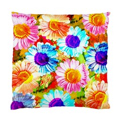 Colorful Daisy Garden Standard Cushion Case (one Side) by DanaeStudio