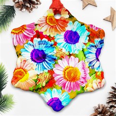 Colorful Daisy Garden Ornament (snowflake) 