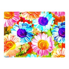 Colorful Daisy Garden Double Sided Flano Blanket (mini)  by DanaeStudio