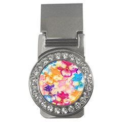 Colorful Pansies Field Money Clips (cz)  by DanaeStudio