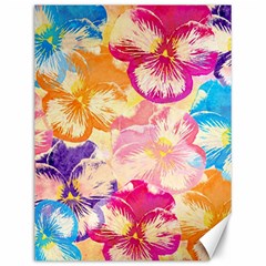 Colorful Pansies Field Canvas 12  X 16   by DanaeStudio