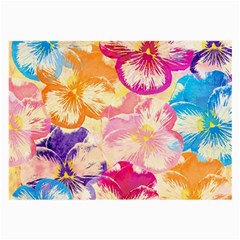 Colorful Pansies Field Large Glasses Cloth by DanaeStudio