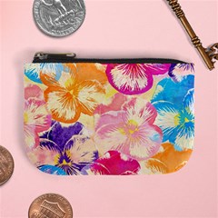 Colorful Pansies Field Mini Coin Purses by DanaeStudio