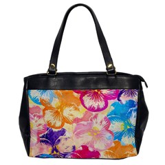 Colorful Pansies Field Office Handbags by DanaeStudio