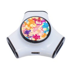 Colorful Pansies Field 3-port Usb Hub by DanaeStudio