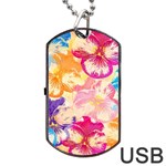 Colorful Pansies Field Dog Tag USB Flash (Two Sides)  Front