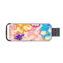 Colorful Pansies Field Portable Usb Flash (two Sides) by DanaeStudio