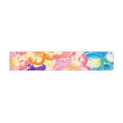 Colorful Pansies Field Flano Scarf (mini)