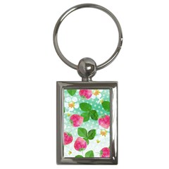 Cute Strawberries Pattern Key Chains (rectangle) 