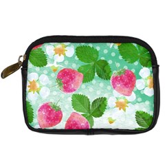 Cute Strawberries Pattern Digital Camera Cases by DanaeStudio