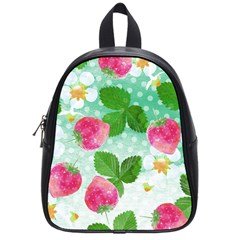 Cute Strawberries Pattern School Bags (small)  by DanaeStudio