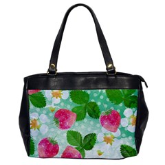 Cute Strawberries Pattern Office Handbags by DanaeStudio