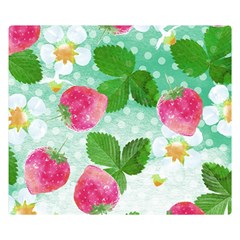 Cute Strawberries Pattern Double Sided Flano Blanket (small)  by DanaeStudio