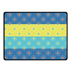 Hexagon And Stripes Pattern Fleece Blanket (small) by DanaeStudio