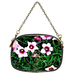 Pink Flowers Over A Green Grass Chain Purses (one Side)  by DanaeStudio