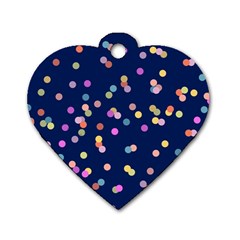 Playful Confetti Dog Tag Heart (one Side)