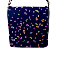 Playful Confetti Flap Messenger Bag (l) 