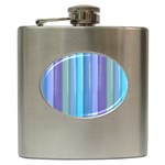 Provence Fields Lavender Pattern Hip Flask (6 oz) Front