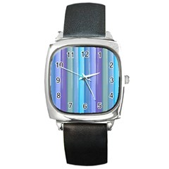 Provence Fields Lavender Pattern Square Metal Watch by DanaeStudio