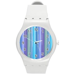 Provence Fields Lavender Pattern Round Plastic Sport Watch (m) by DanaeStudio