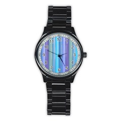 Provence Fields Lavender Pattern Stainless Steel Round Watch by DanaeStudio