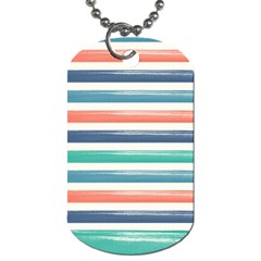 Summer Mood Striped Pattern Dog Tag (one Side) by DanaeStudio