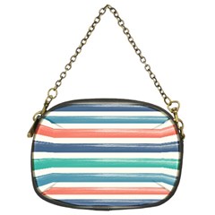 Summer Mood Striped Pattern Chain Purses (two Sides)  by DanaeStudio