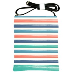 Summer Mood Striped Pattern Shoulder Sling Bags by DanaeStudio