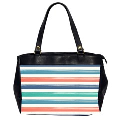 Summer Mood Striped Pattern Office Handbags (2 Sides)  by DanaeStudio