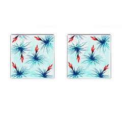 Tillansia Flowers Pattern Cufflinks (square) by DanaeStudio