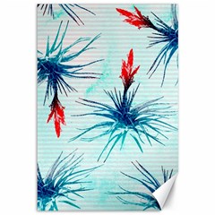 Tillansia Flowers Pattern Canvas 12  X 18   by DanaeStudio