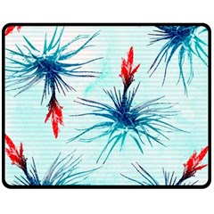 Tillansia Flowers Pattern Fleece Blanket (medium)  by DanaeStudio