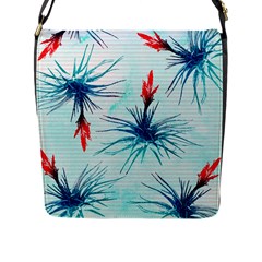 Tillansia Flowers Pattern Flap Messenger Bag (l) 