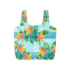 Tropical Starfruit Pattern Full Print Recycle Bags (s)  by DanaeStudio