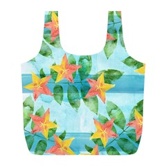 Tropical Starfruit Pattern Full Print Recycle Bags (l)  by DanaeStudio