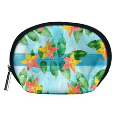 Tropical Starfruit Pattern Accessory Pouches (medium)  by DanaeStudio