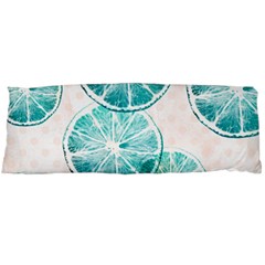 Turquoise Citrus And Dots Body Pillow Case (dakimakura) by DanaeStudio