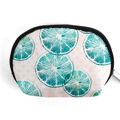 Turquoise Citrus And Dots Accessory Pouches (medium)  by DanaeStudio