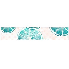 Turquoise Citrus And Dots Flano Scarf (large)