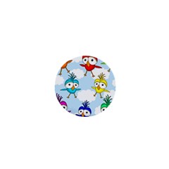 Cute colorful birds  1  Mini Buttons