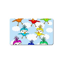 Cute Colorful Birds  Magnet (name Card) by Valentinaart