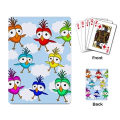 Cute colorful birds  Playing Card