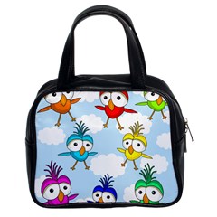 Cute colorful birds  Classic Handbags (2 Sides)