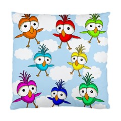 Cute colorful birds  Standard Cushion Case (One Side)