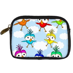 Cute colorful birds  Digital Camera Cases