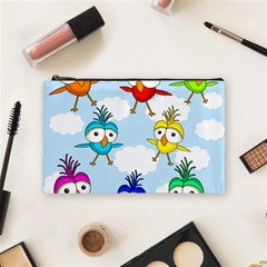 Cute colorful birds  Cosmetic Bag (Medium) 