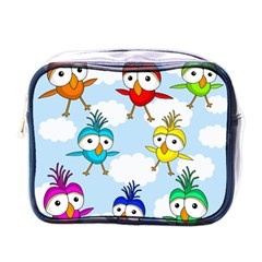 Cute colorful birds  Mini Toiletries Bags