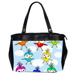 Cute colorful birds  Office Handbags (2 Sides) 